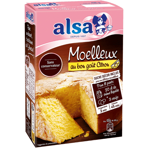 Alsa Gâteau Moelleux Citron 300g - épicerie les 3 gourmets biscuits-et-gateaux