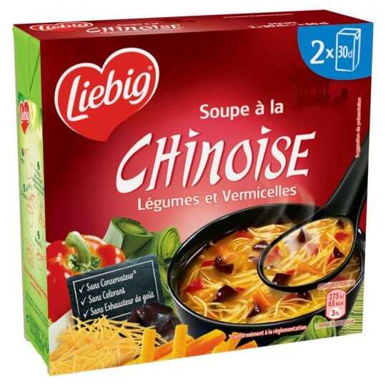 LIEBIG Soupe à la chinoise   de 2X30cl - épicerie les 3 gourmets Soupes et Croutons