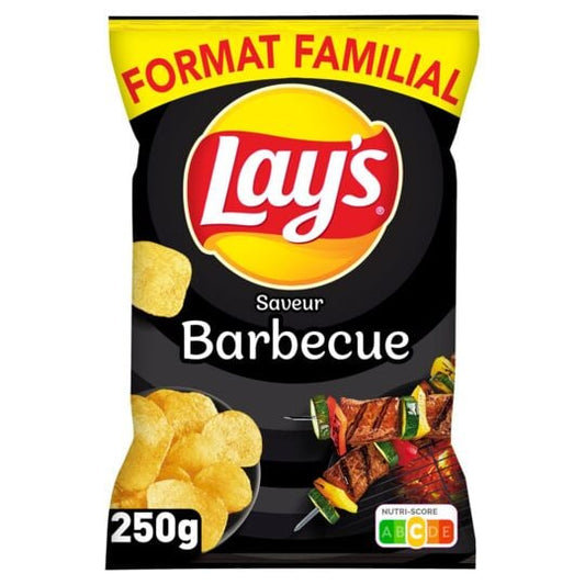 Chips barbecue LAY'S 250G  - épicerie les 3 gourmets chips-et-aperitifs
