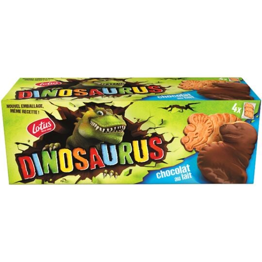 LOTUS BISCUIT DINOSAURUS CHOCOLAT AU LAIT 225G - épicerie les 3 gourmets biscuits-et-gateaux
