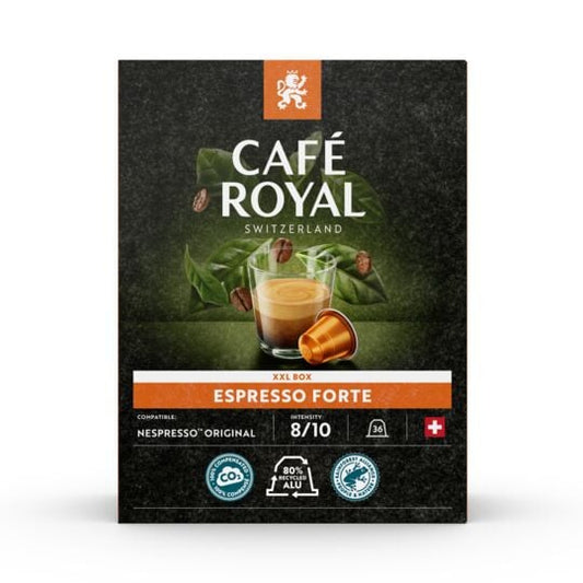 Café capsules Compatibles Nespresso Espresso Forte CAFE ROYAL 36 CAPSULES