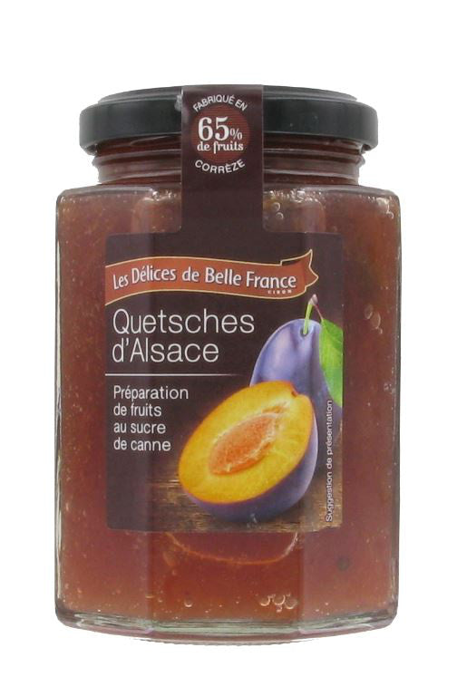 QUETSCHES D'ALSACE 315G LES DELICE DE BELLE France - épicerie les 3 gourmets confitures-compotes-et-cremes