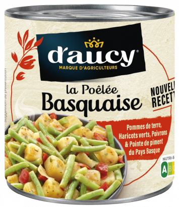 D'AUCY Poêlée Basquaise au jus de Poivrons 290G - épicerie les 3 gourmets CONDIMENTS & SAUCES