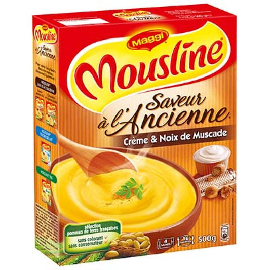 MOUSLINE  Purée à l'ancienne à la crème et noix de muscade  4x125g