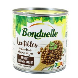 BONDUELLE LENTILLES 310 G - épicerie les 3 gourmets CONDIMENTS & SAUCES