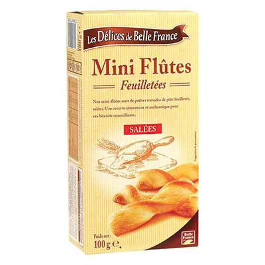 DELICE DE BELLE France MINI-FLUTE SALÉE 100 G - épicerie les 3 gourmets chips-et-aperitifs