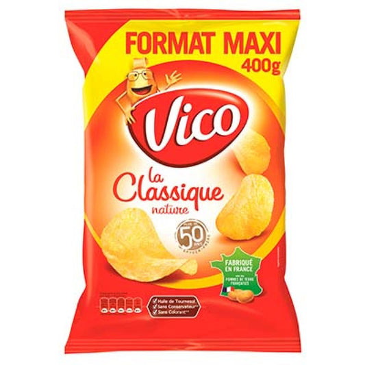 VICO Chips la Classique nature maxi format 400g - épicerie les 3 gourmets chips-et-aperitifs