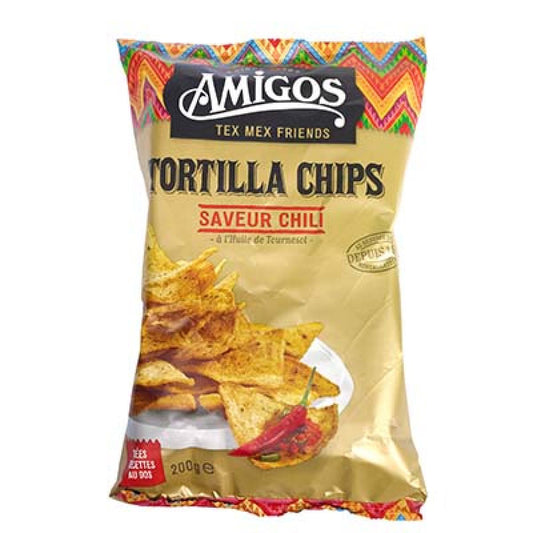 AMIGOS TORTILLAS CHILI 200 G - épicerie les 3 gourmets chips-et-aperitifs