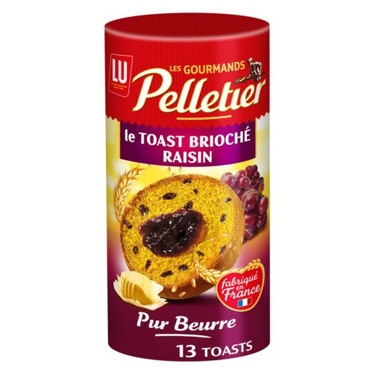 PELLETIER Toasts Briochés Aux Raisins 175 G. - épicerie les 3 gourmets biscottes-tartinades-de-pain-grille-cereales-et-barres-de-cereales
