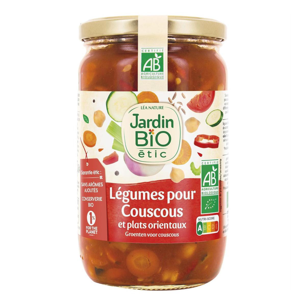 JARDIN BIO ETIC Légumes pour couscous et plats orientaux, en bocal 660g - épicerie les 3 gourmets CONDIMENTS & SAUCES