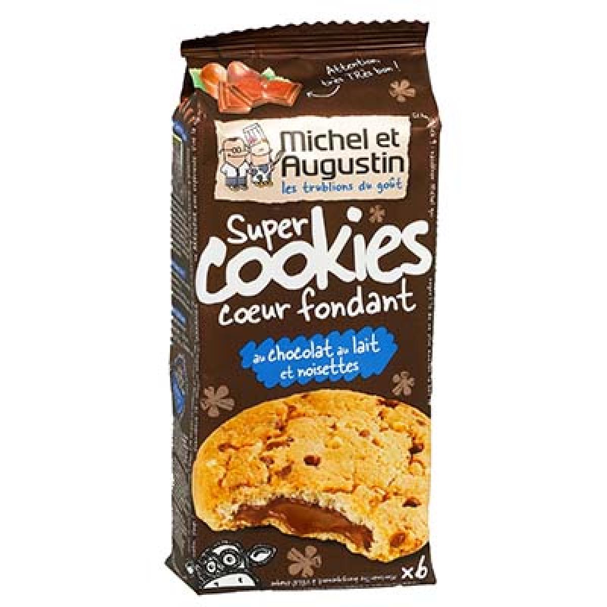 MICHEL ET AUGUSTIN COOKIES CHOCO LAIT 180 G - épicerie les 3 gourmets biscuits-et-gateaux