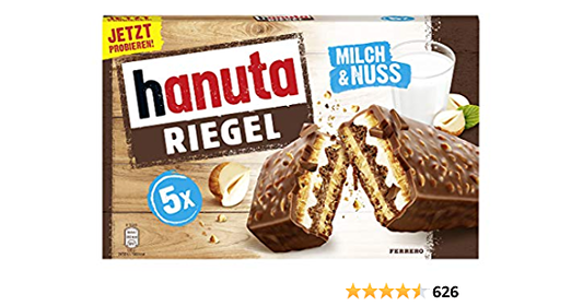 Hanuta Riegel T5 X16 - épicerie les 3 gourmets biscuits-et-gateaux