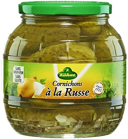 KUHNE - Cornichons À La Russe 530G - épicerie les 3 gourmets CONDIMENTS & SAUCES