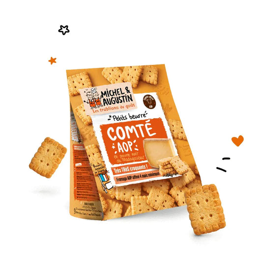 Petit beurre Michel et Augustin Comté poivre noir - 100g - épicerie les 3 gourmets biscuits-et-gateaux