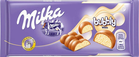 Milka Bubbly White 95 g - épicerie les 3 gourmets Chocolat