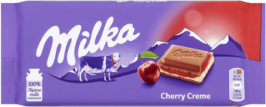Milka Cherry Creme - épicerie les 3 gourmets Chocolat