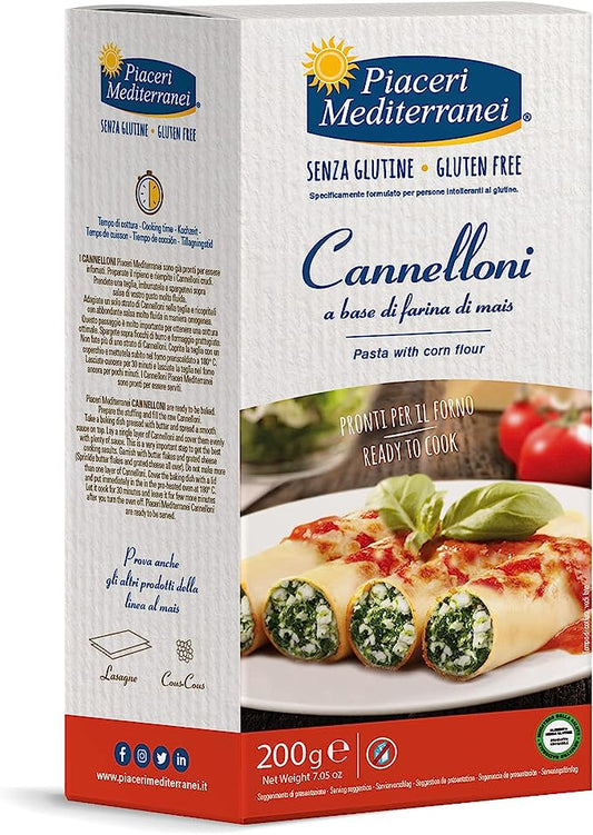 Piaceri Mediterranei Cannelloni Mais sans gluten - 200 g - épicerie les 3 gourmets sans-gluten