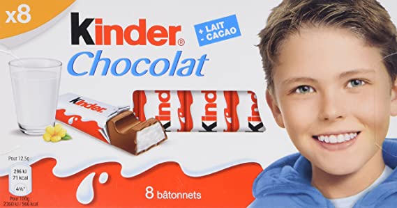 Kinder Chocolate T8 100G - épicerie les 3 gourmets Chocolat