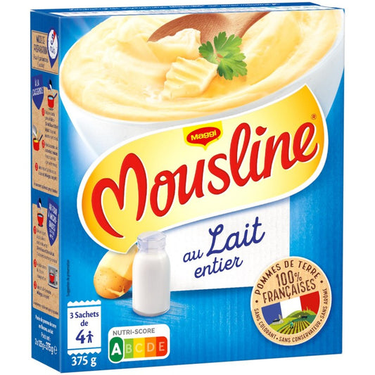 MOUSLINE Purée de pommes de terre françaises au lait entier 375G