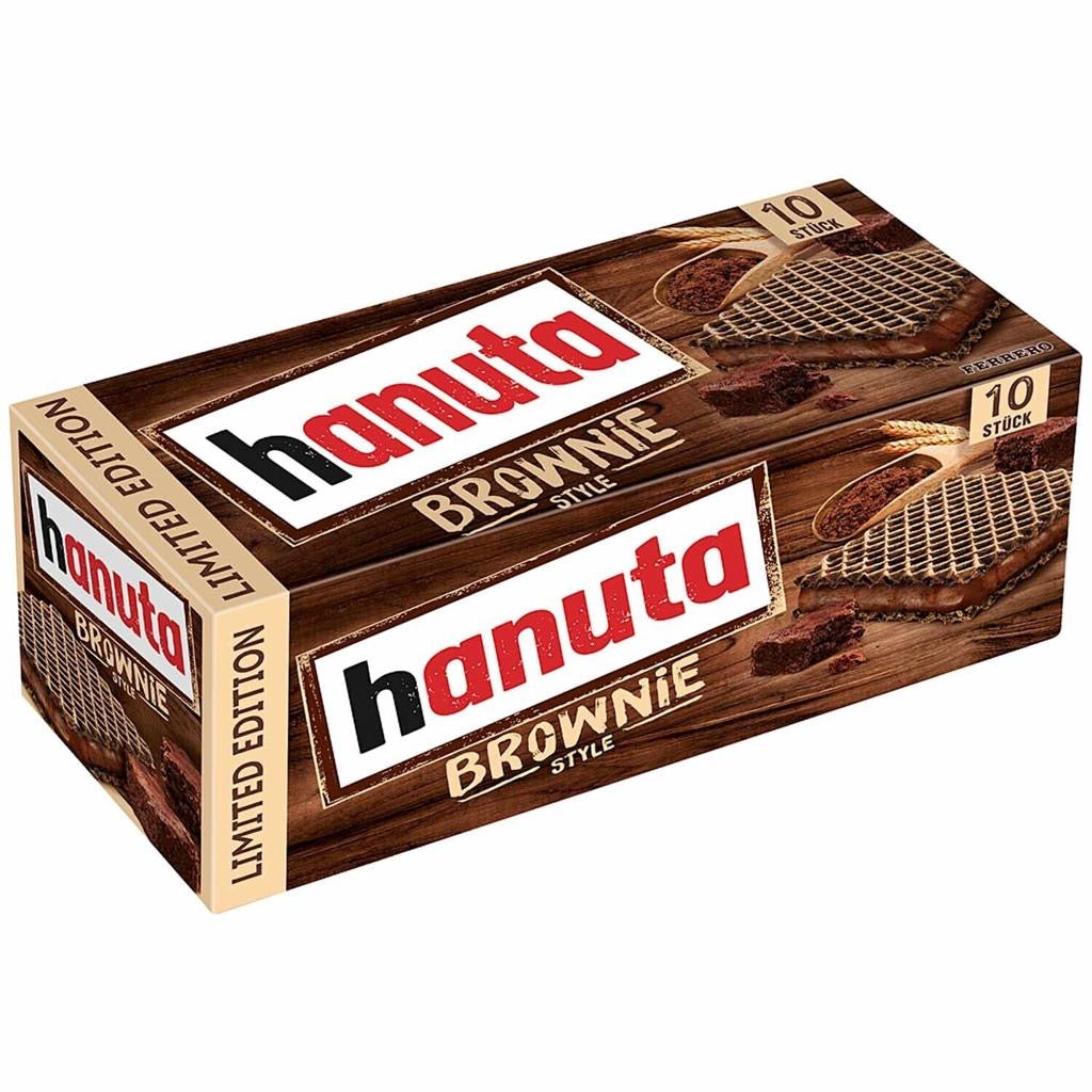 Ferrero Hanuta Brownie Style 220g - épicerie les 3 gourmets biscuits-et-gateaux