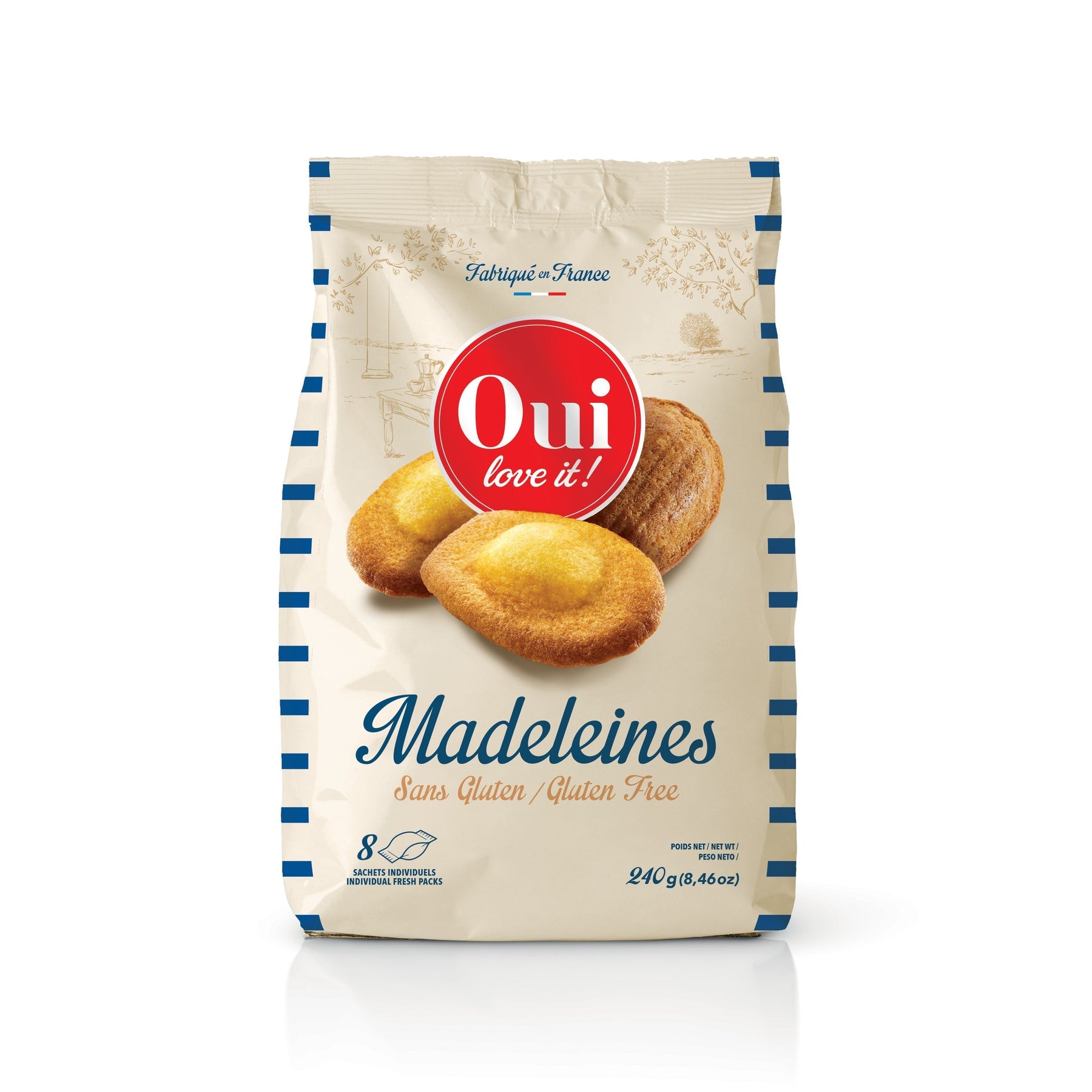 Madeleine classique sans gluten Oui Love It - épicerie les 3 gourmets sans-gluten