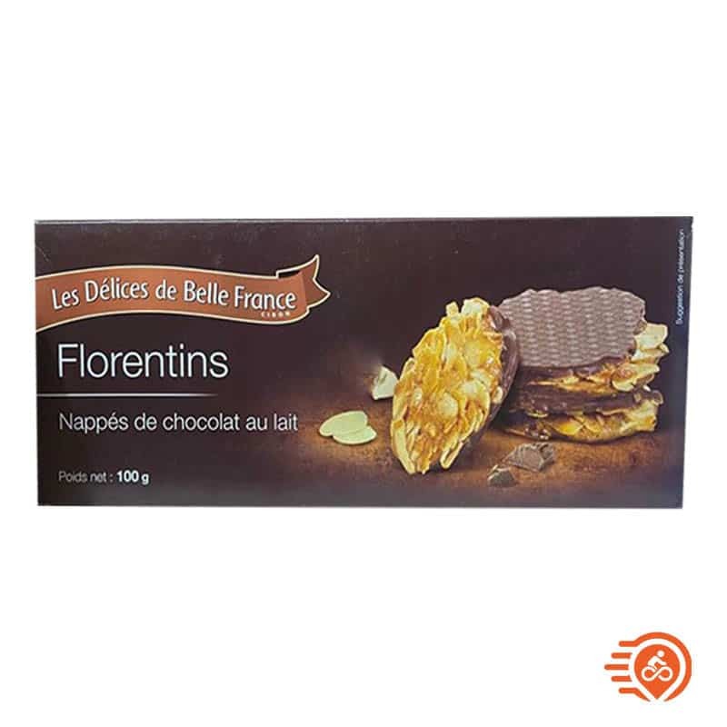 Biscuits Florentins Nappés de Chocolat au Lait – les délice de Belle France 100g - épicerie les 3 gourmets biscuits-et-gateaux