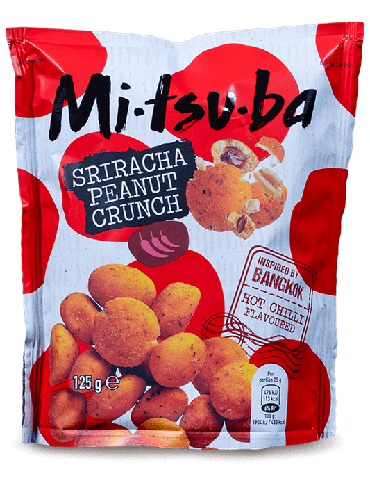 MI-TSU-BA Cacahuètes enrobées sauce Sriracha 125g - épicerie les 3 gourmets Chips et apéritifs