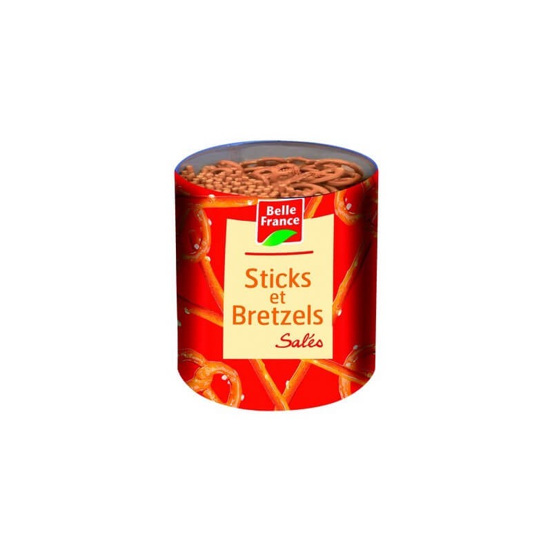 BRETZELS ET STICKS BOITE BELLE FRANCE 300GR - épicerie les 3 gourmets chips-et-aperitifs