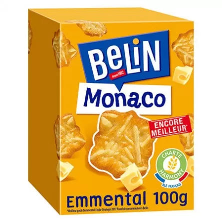 BELIN MONACO EMMENTAL 100 G - épicerie les 3 gourmets chips-et-aperitifs