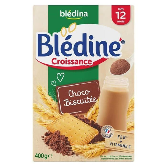 BLÉDINA BLEDINE CROISSANCE DÉS 12 MOIS CHOC BISCUIT 400G - épicerie les 3 gourmets bébés