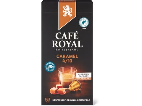 Café Royal · Capsules de café en aluminium · Caramel intensité 4/10 50g - épicerie les 3 gourmets Cafés, Thés et Boissons Chaudes 