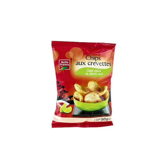 BELLE France CHIPS CREVETTES 50 G - épicerie les 3 gourmets chips-et-aperitifs