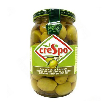 Crespo Olive Vert Entiére Bocal 200G - épicerie les 3 gourmets CONDIMENTS & SAUCES