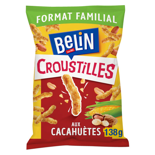 BELIN Croustilles Cacahuètes Format Familial 138g - épicerie les 3 gourmets chips-et-aperitifs
