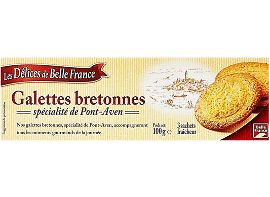 DELICES DE BELLE France GALETTE BRETONNES SPÉCIALITÉ PONT-AVEN 100 G - épicerie les 3 gourmets biscuits-et-gateaux
