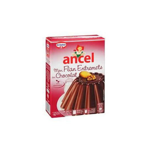 FLAN ENTREMET AU CHOCOLAT 4 SACHETS ANCEL DR OETKER 240 G  - épicerie les 3 gourmets Sucres, Farines, Coulis et Préparations Gateaux