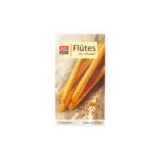 BELLE France FLÛTES SÉSAME 125G   - épicerie les 3 gourmets biscottes-tartinades-de-pain-grille-cereales-et-barres-de-cereales