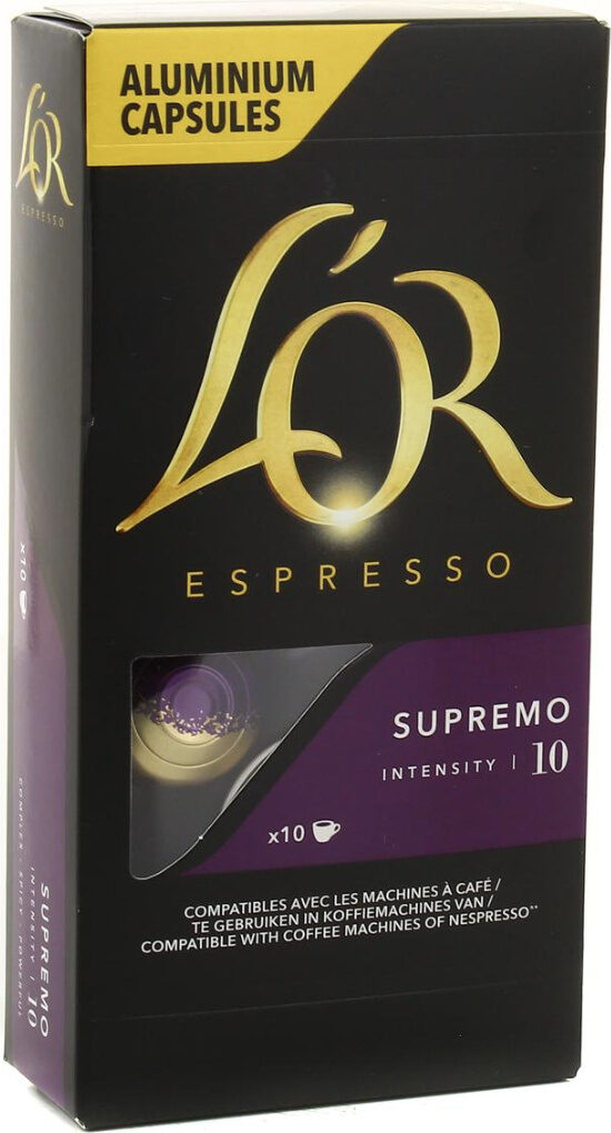 CAFÉ L'OR ESPRESSO SUPREMO P10CAPS - épicerie les 3 gourmets coffees-teas-and-hot-drinks