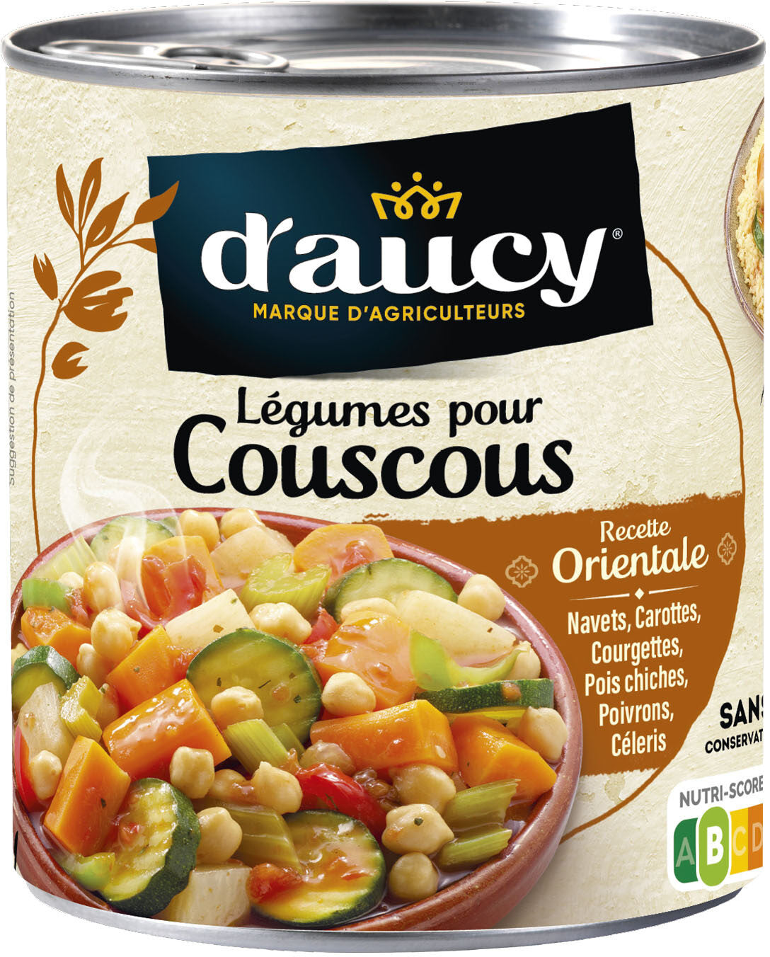 Légumes cuisinés pour couscous D'AUCY : La boîte de 800 g à Prix