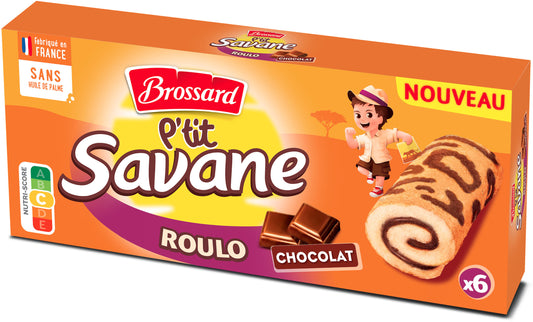 BROSSARD PTIT SAVANE ROULO CHOCO 150 G - épicerie les 3 gourmets biscuits-et-gateaux