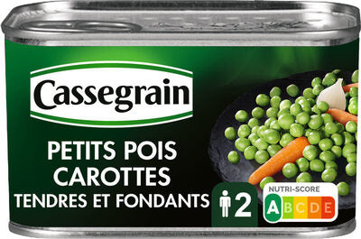 CASSEGRAIN Petits pois tendres et fondants 400G - épicerie les 3 gourmets CONDIMENTS & SAUCES