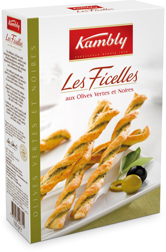 KAMBLY FICELLE OLIVE 100 G - épicerie les 3 gourmets chips-et-aperitifs