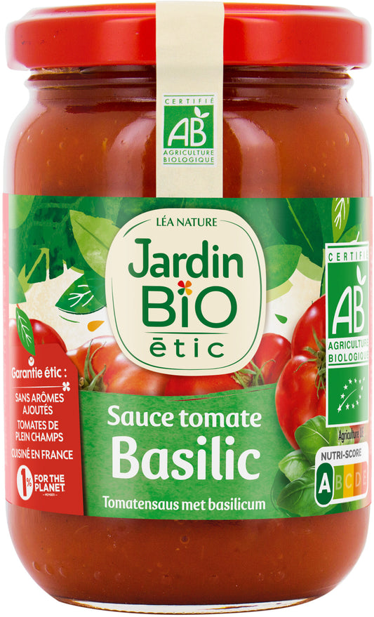 JARDIN BIO BX 200 S.TOMATE BASILIC - épicerie les 3 gourmets condiments-et-sauces