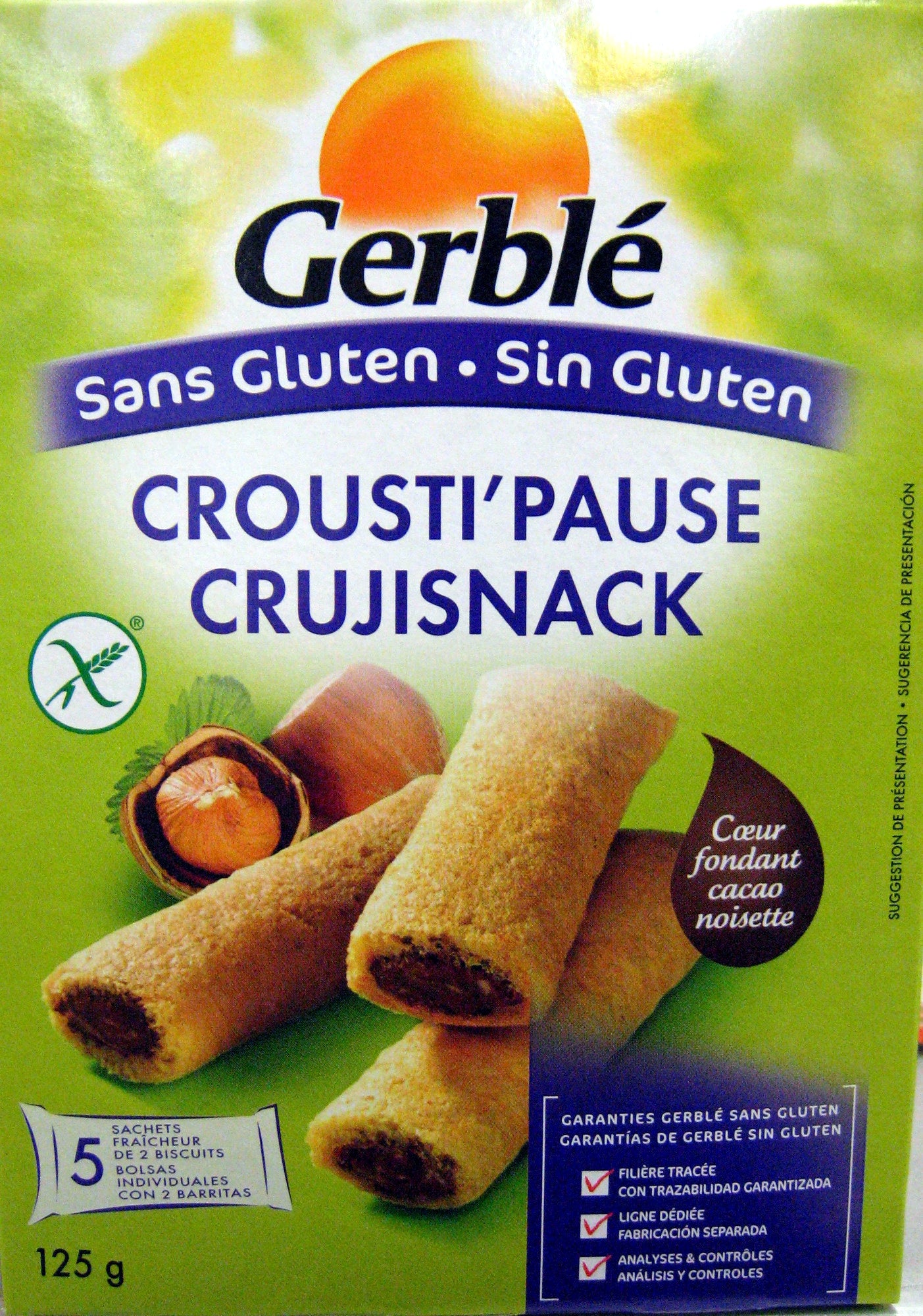 GERBLÉ CROUSTIPAUSE SANS GLUTEN 160 G - épicerie les 3 gourmets biscuits-et-gateaux