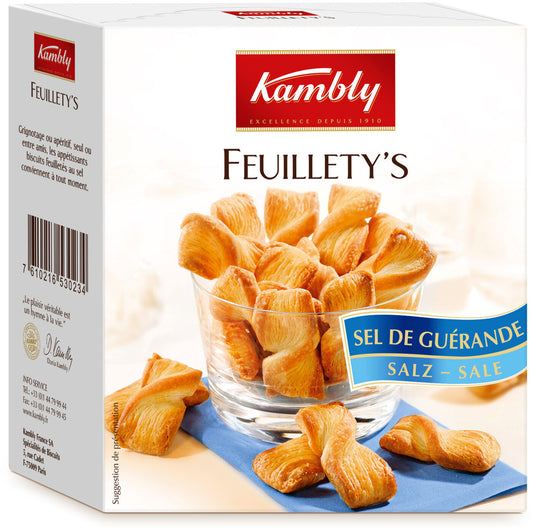 KAMBLY Feuillety’s Sel de Guérande 80g  - épicerie les 3 gourmets chips-et-aperitifs