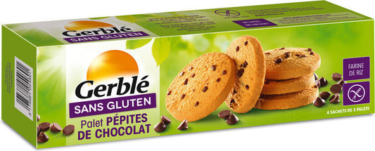 GERBLÉ PALETS PÉPITES DE CHOCO SANS GLUTEN 160 G - épicerie les 3 gourmets biscuits-et-gateaux