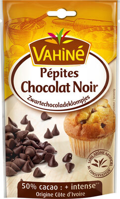 VAHINÉ PÉPITES CHOCOLAT NOIR 50% CACAO 100 G - épicerie les 3 gourmets Sucres, Farines, Coulis et Préparations Gateaux