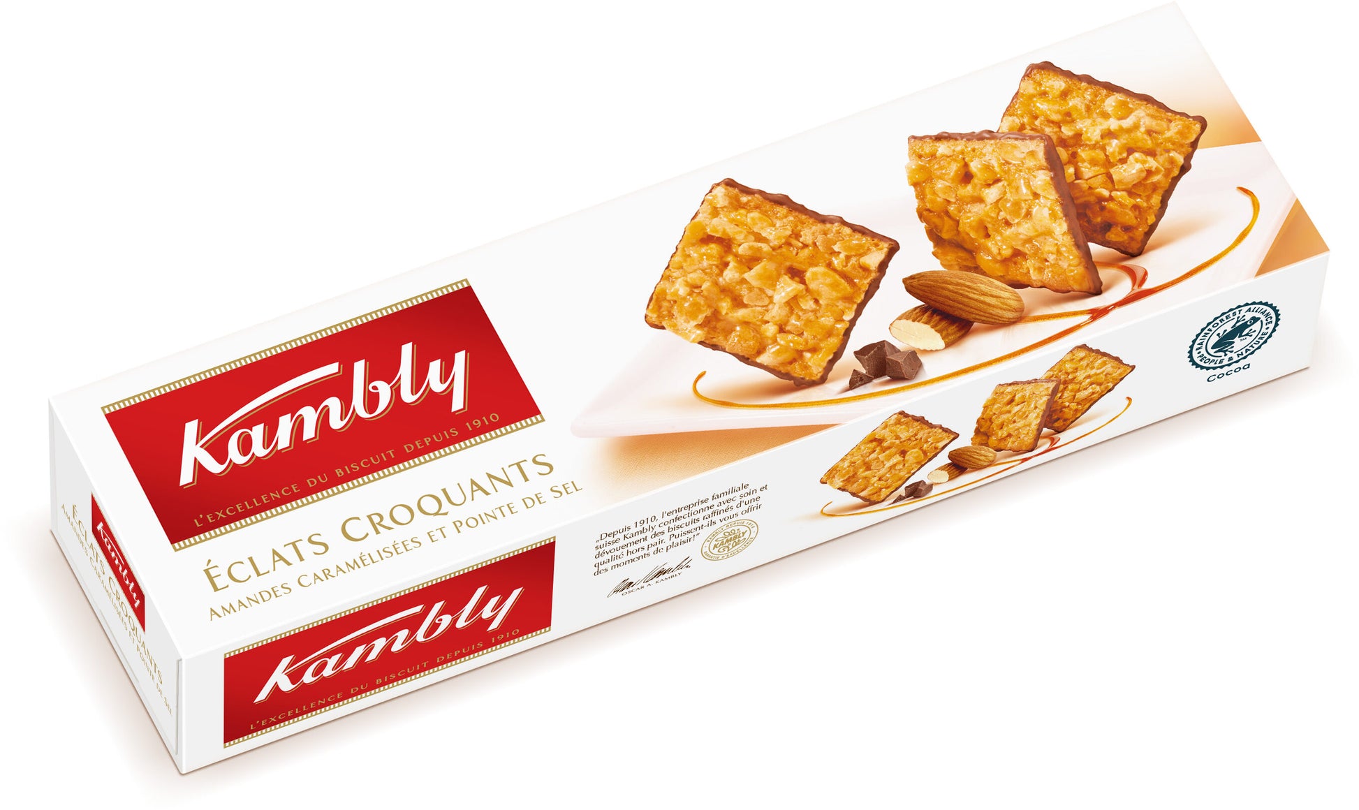 KAMBLY ECLAT CROQUANT AMANDE 90 G - épicerie les 3 gourmets biscuits-et-gateaux