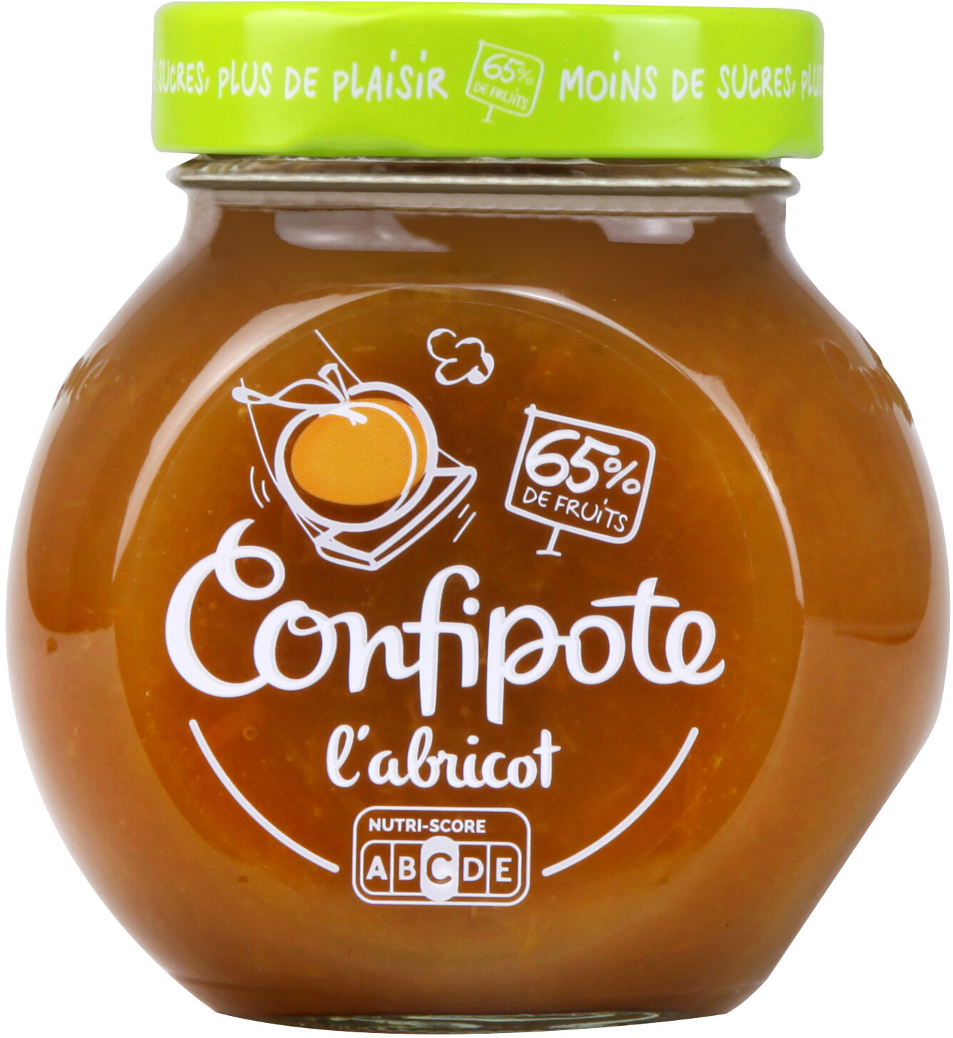 Confiture abricot allégée en sucres CONFIPOTE 350G - épicerie les 3 gourmets confitures-compotes-et-cremes