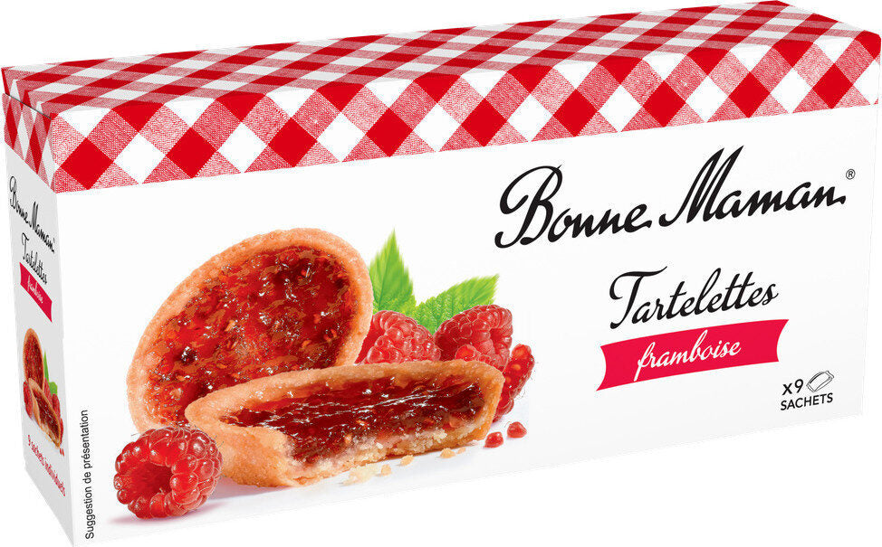 BONNE MAMAN TARTELETTE FRAMBOISE 135 G - épicerie les 3 gourmets biscuits-et-gateaux